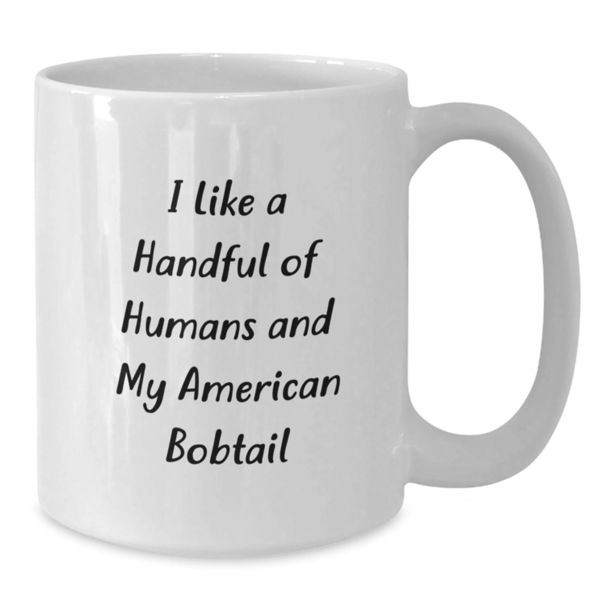 Funny American Bobtail Cat White Coffee Mugs Gifts from Friends and Family for Christmas Unique Presents