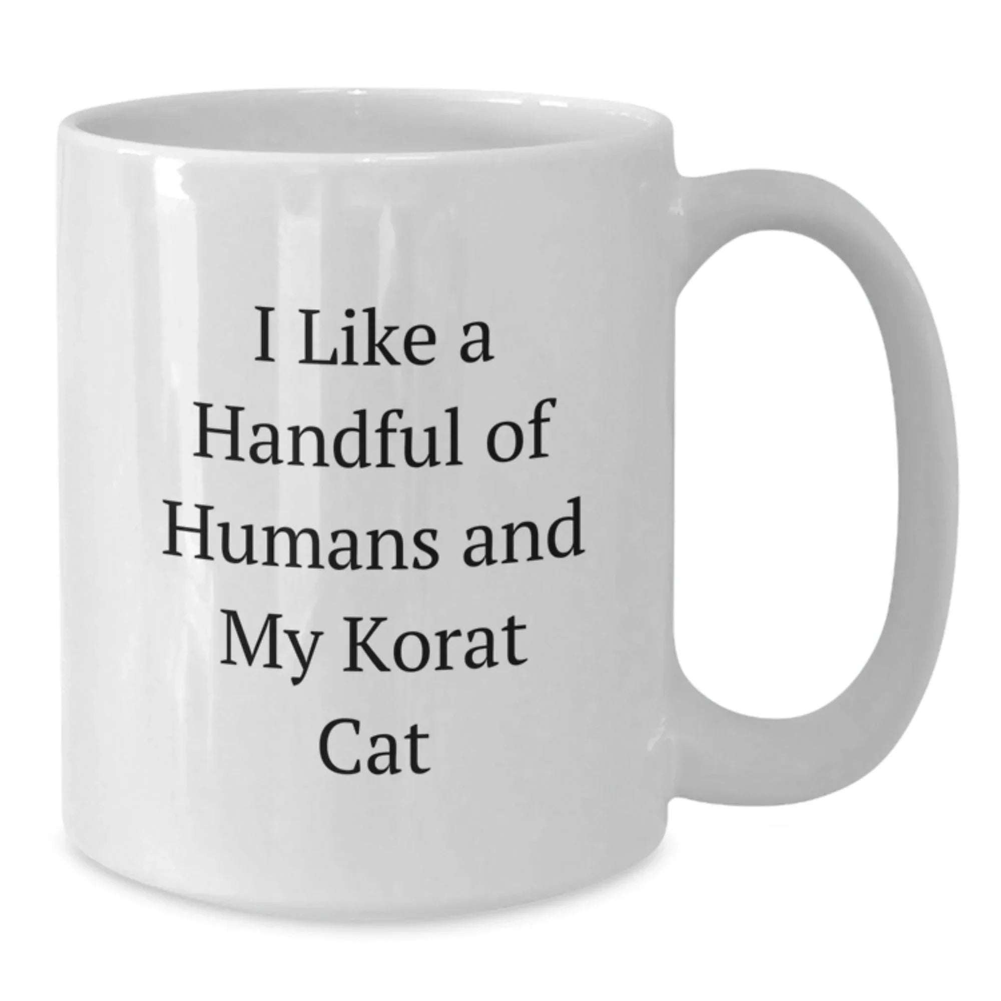 Korat Cat Lovers Gifts from Friends to Family, Funny White Coffee Mug for Birthday