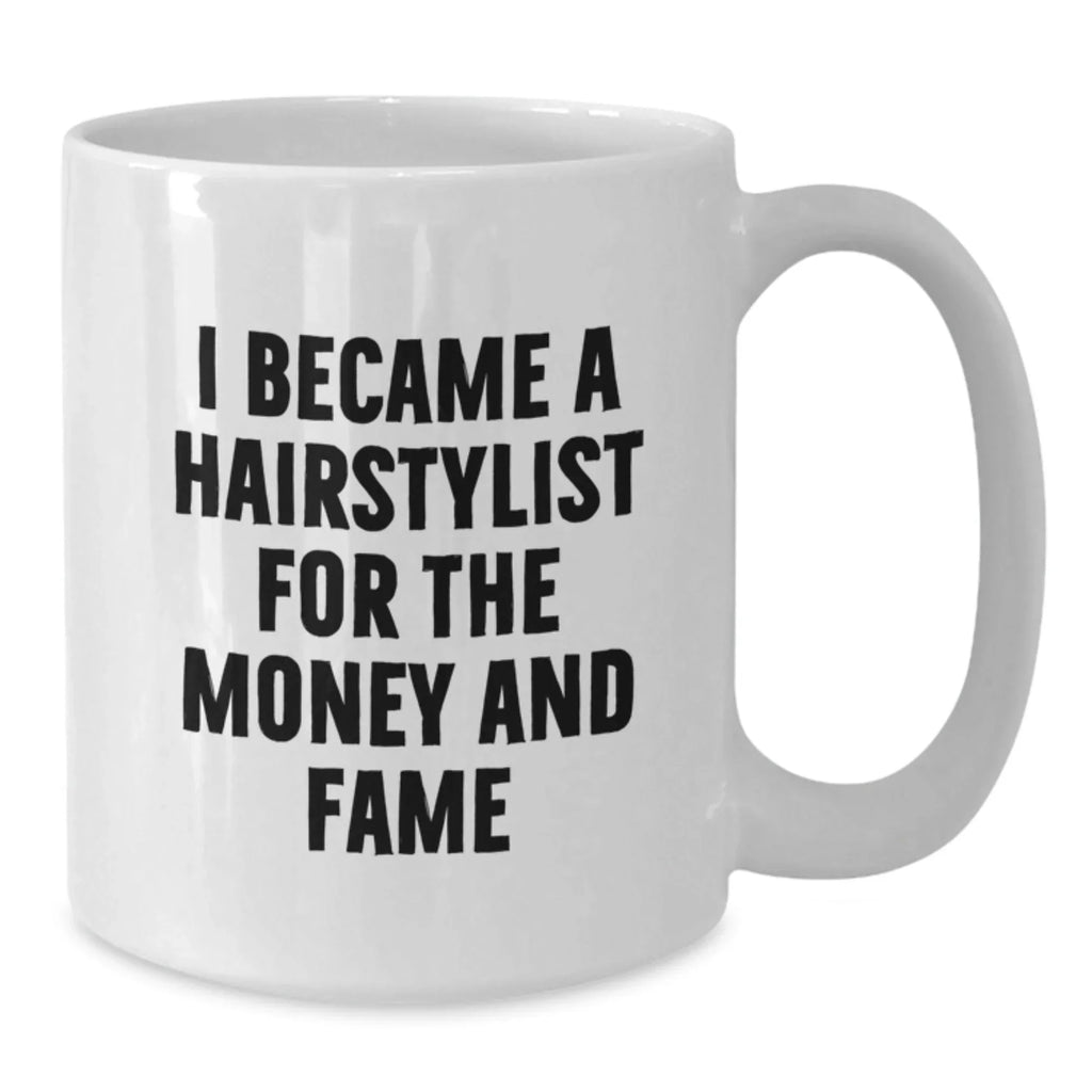 Funny Hairstylist White Coffee Mug Gifts from Friends to Hairstylist, Christmas Unique Mug for Men and Women