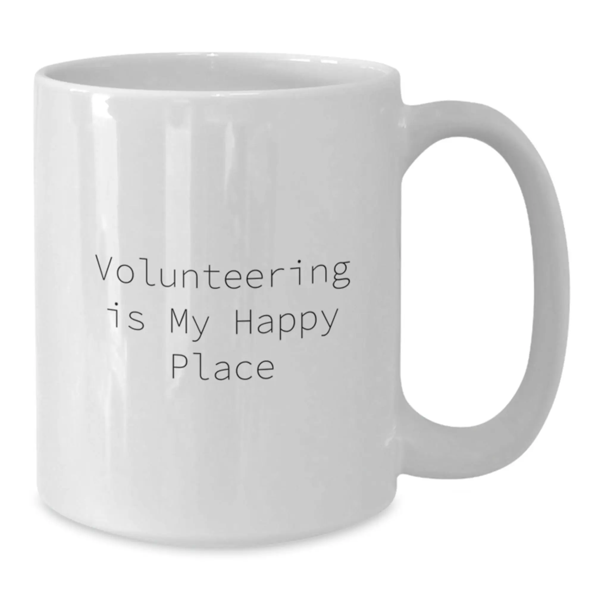 Funny Volunteer Gifts for Men Women Friends Coworkers Family from Volunteers Graduation Unique Gifts White Coffee Mug - Volunteering Is My Happy Place - Additional