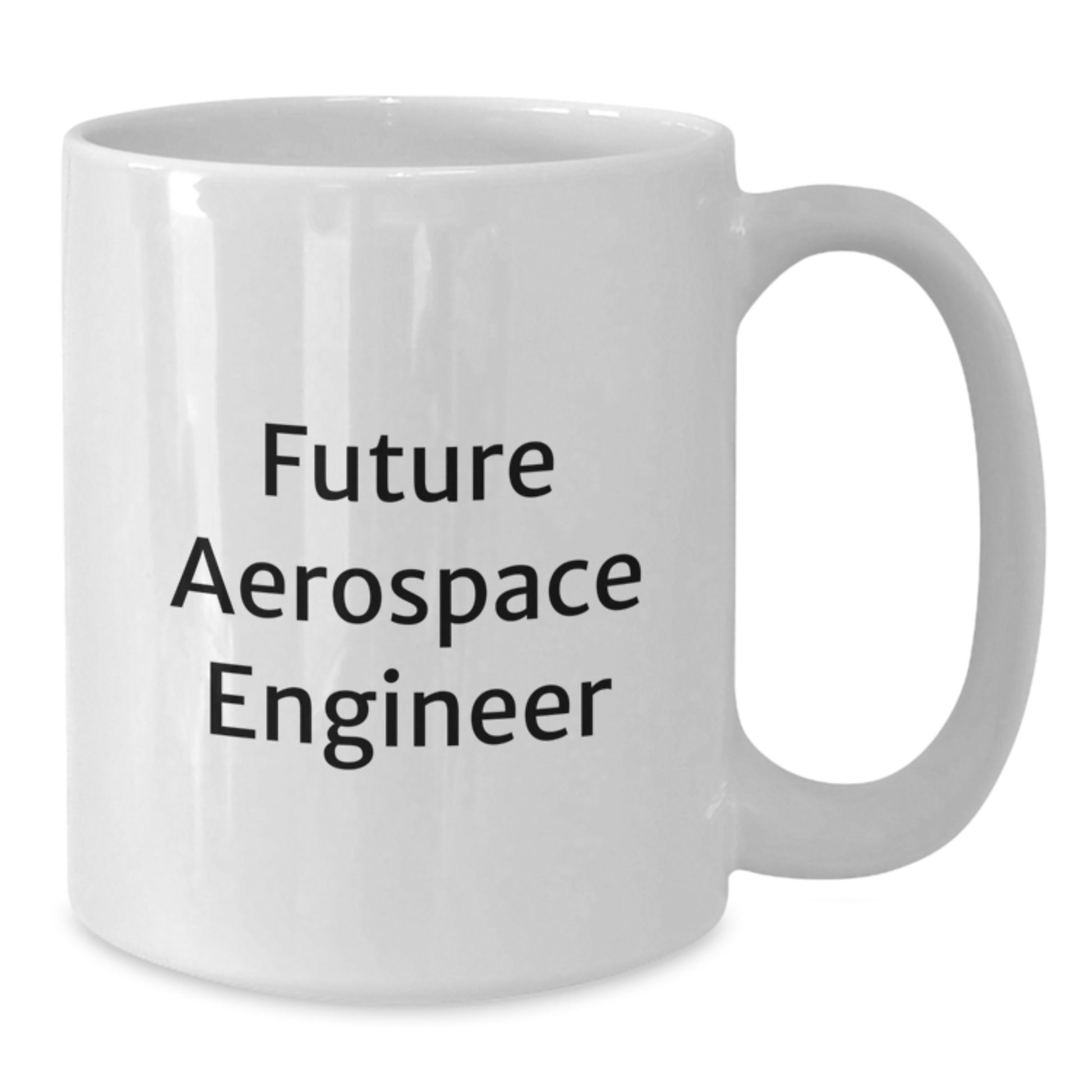 Funny Future Aerospace Engineer Birthday Unique Gift Ideas, Gifts from Friends to Men, White Coffee Mug, 'May the Force Be with You' Quote - Additional