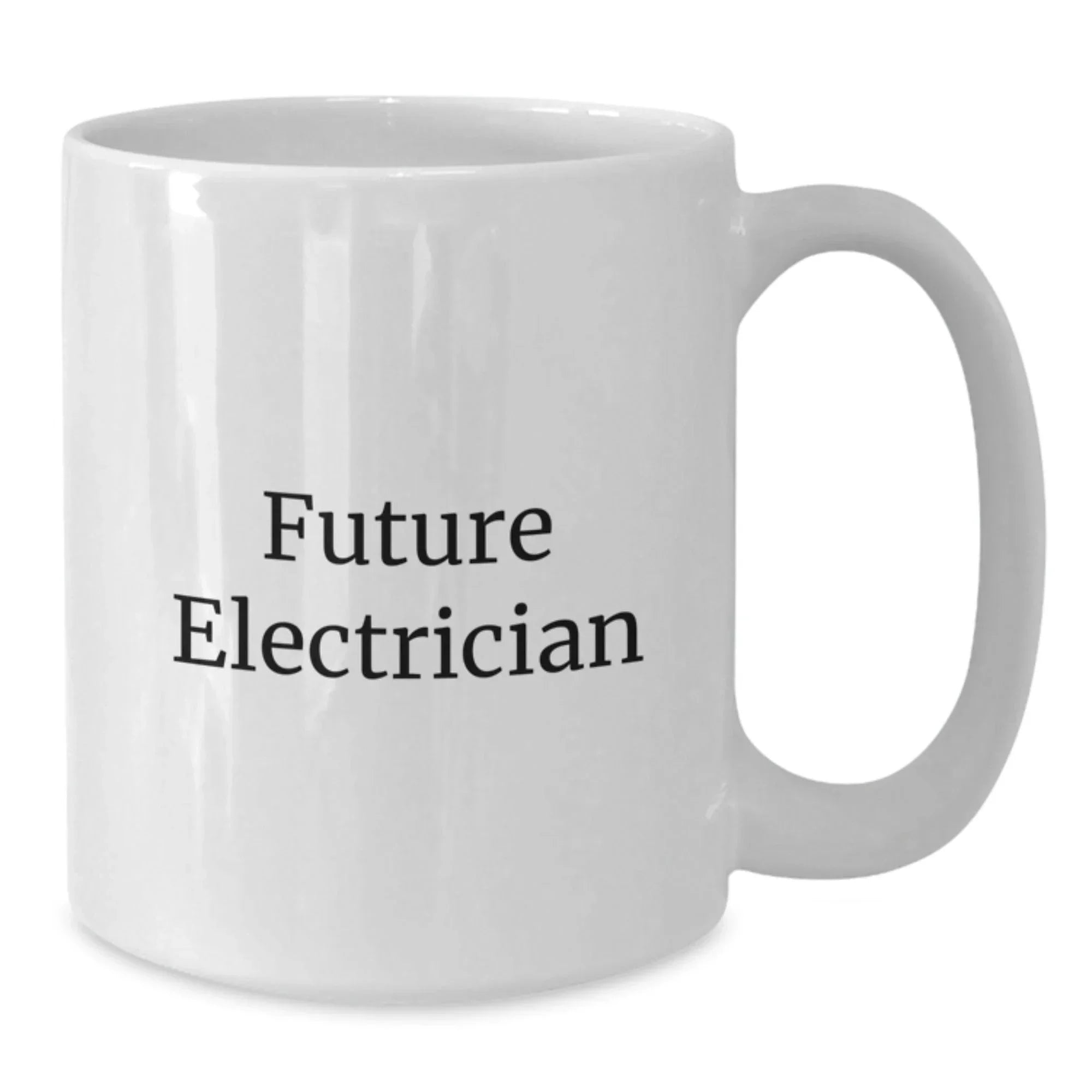 Funny Future Electrician Gifts from Friends Christmas Unique White Coffee Mug for Electrician Men