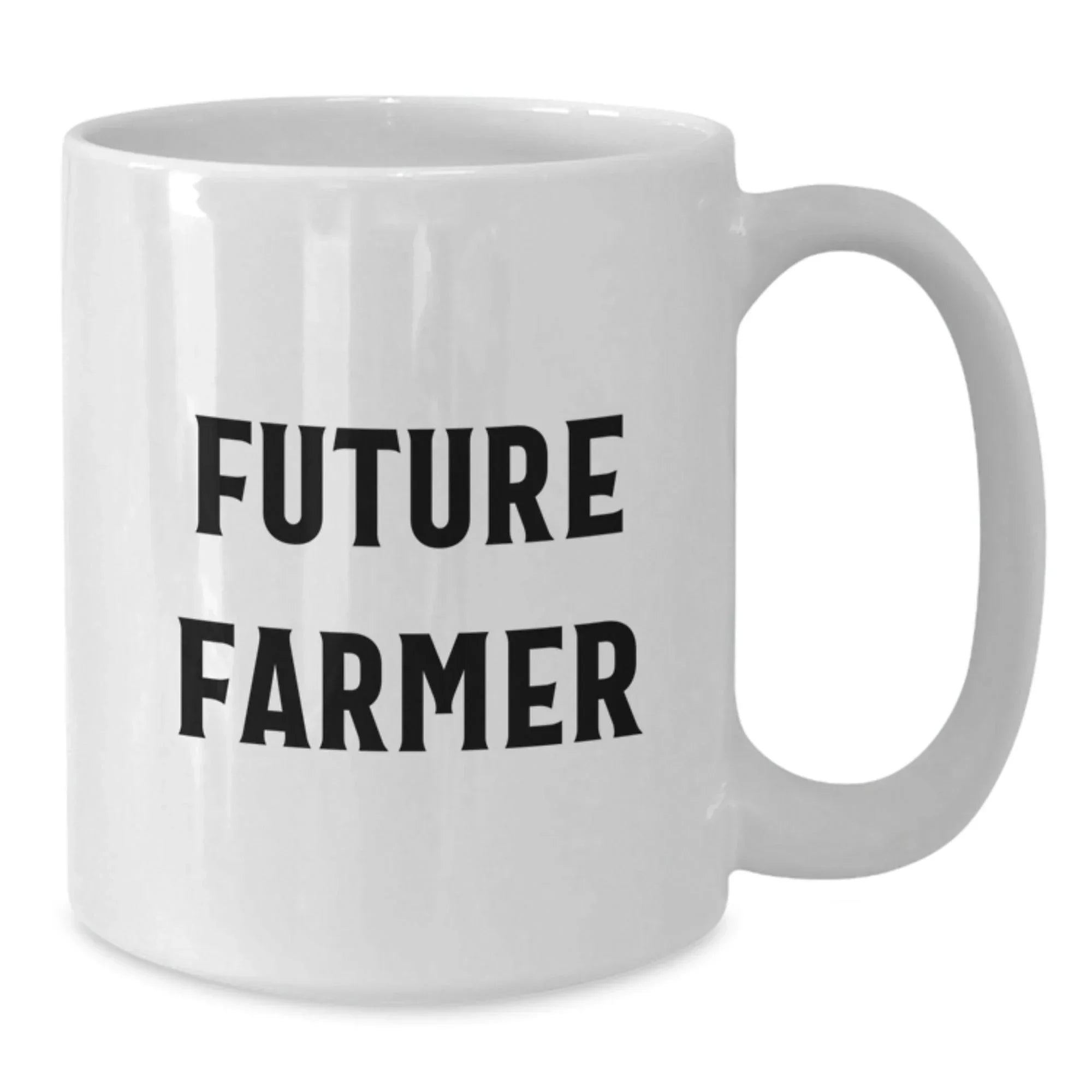 Funny Farmer Gifts from Friends for Christmas - White Coffee Mug - Future Farmer