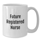 Funny Future Registered Nurse Gifts from Friends for Christmas Unique White Coffee Mugs - 'Future Nurse, Future Hero' Quote, White Ceramic, Microwave and Dishwasher Safe