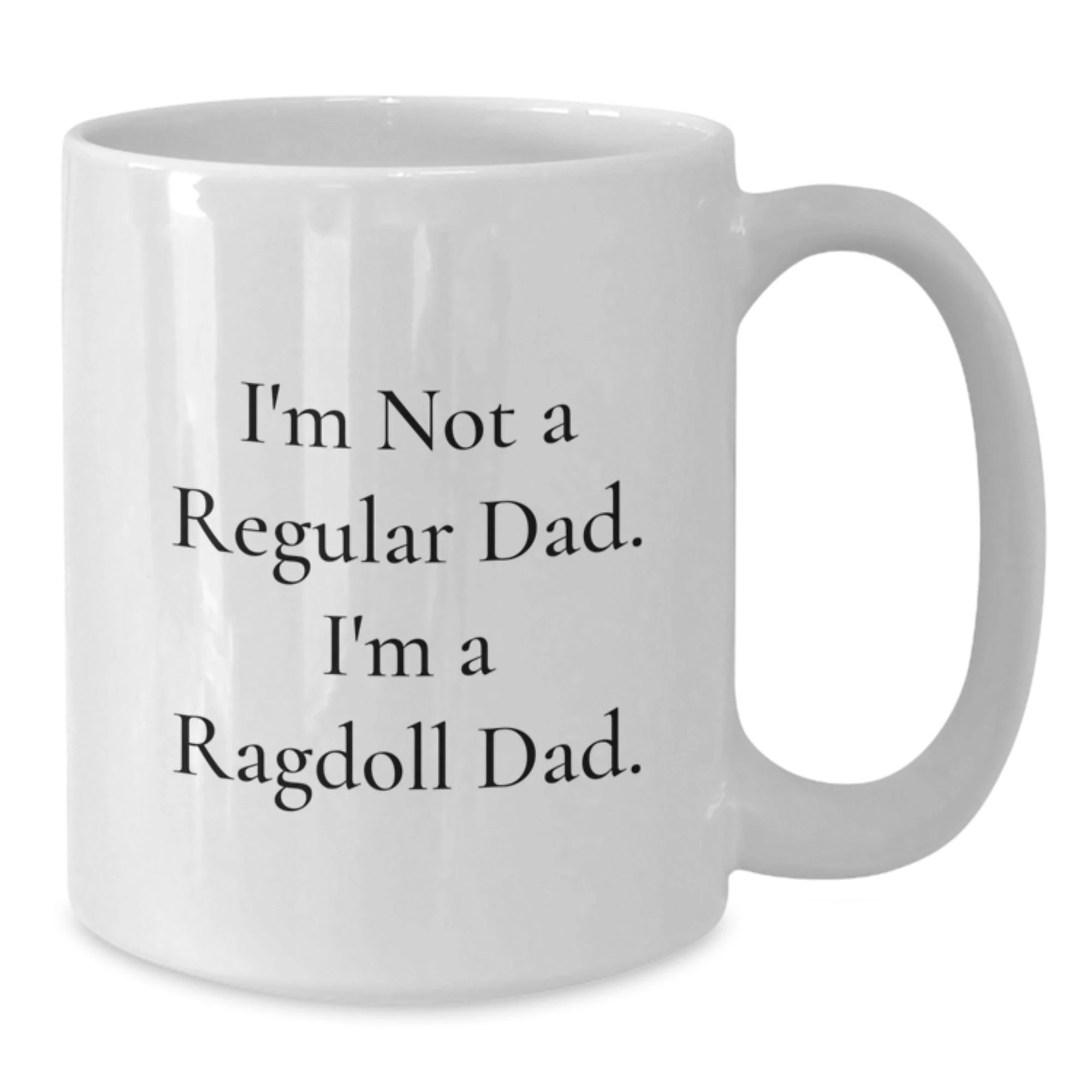 Funny Ragdoll Cat Lover Gifts from Dad for Valentine's Unique White Coffee Mug