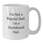 Dachshund Dog Lover Funny Christmas Unique Gifts from Men to Family Dads White Coffee Mug
