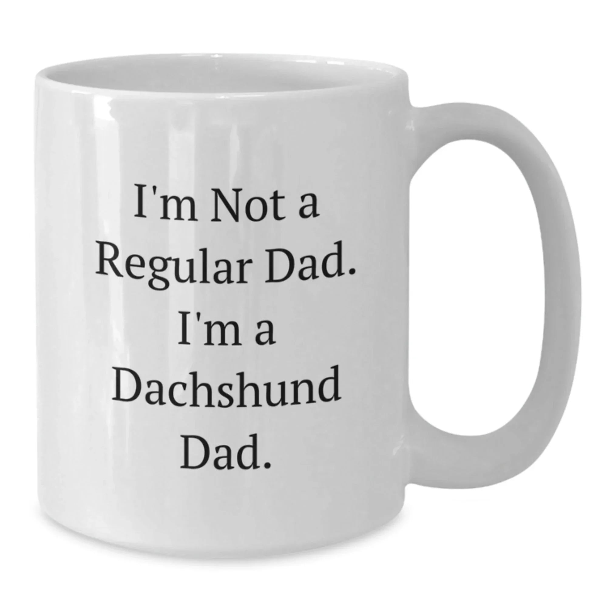 Dachshund Dog Lover Funny Christmas Unique Gifts from Men to Family Dads White Coffee Mug