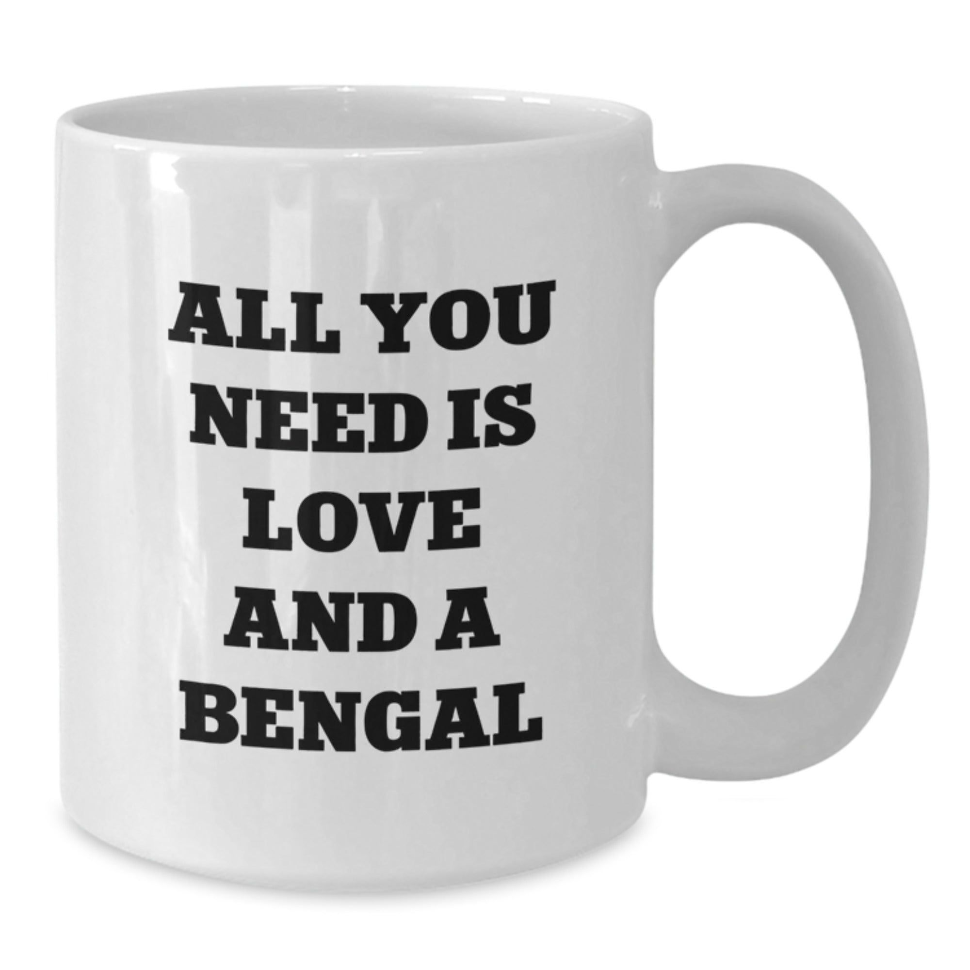 Bengal Cat Lover Gifts for Men - Funny White Coffee Mug, White