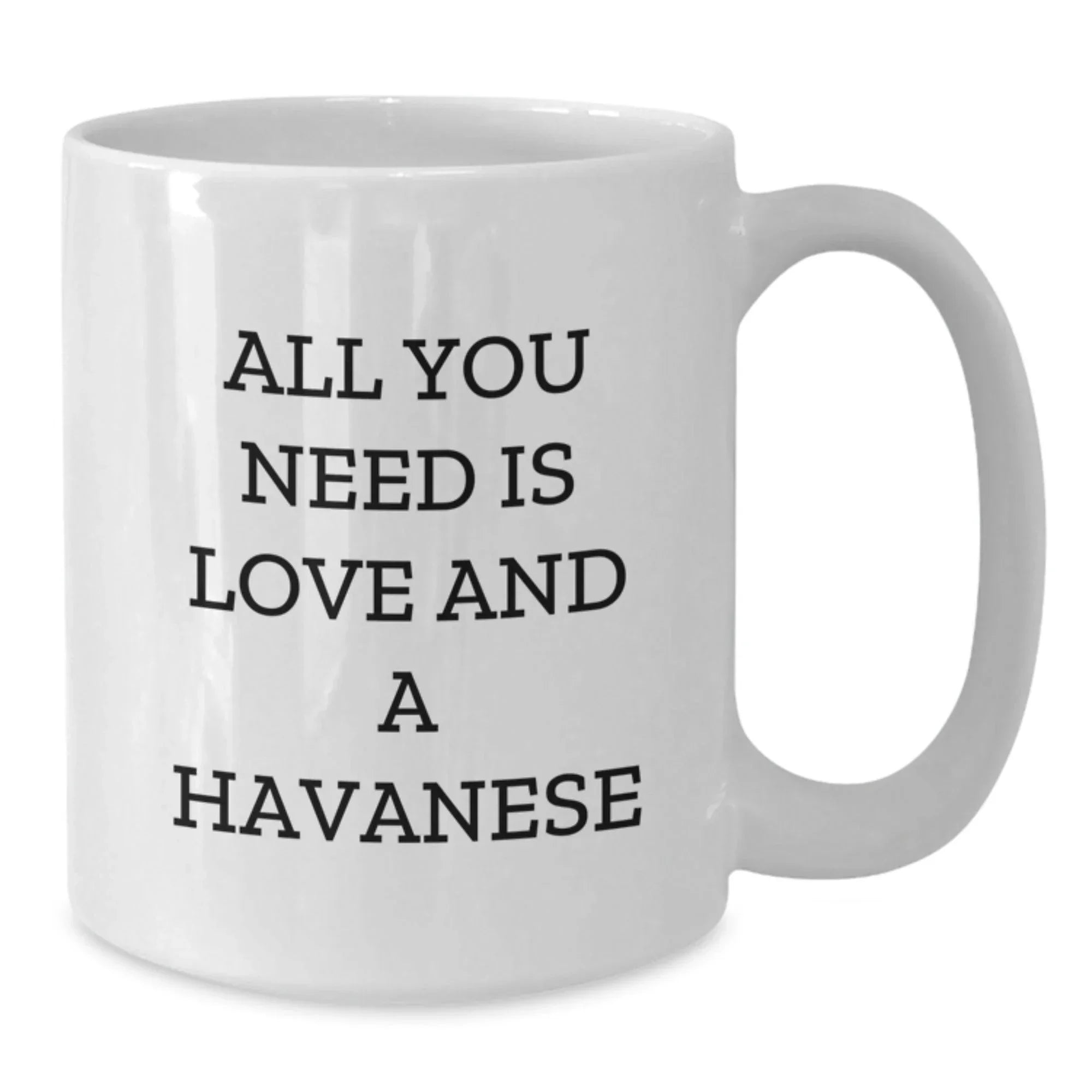 Havanese Dog Lovers Gifts from Family and Friends - All You Need Is Love And A Havanese Funny Quote White Coffee Mug for Graduation