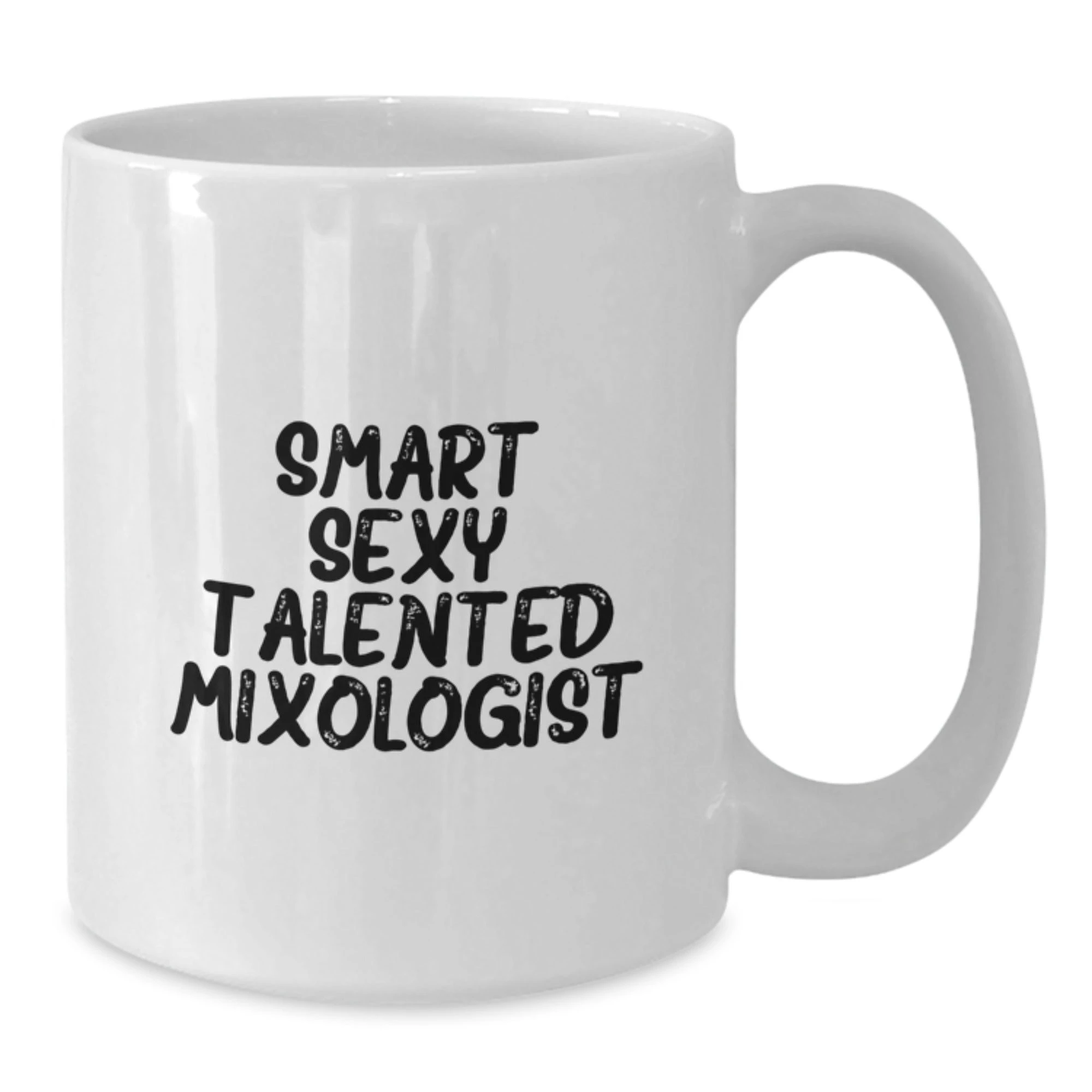 Funny Mixologist Gifts for Men from Friends - Smart Sexy Talented Mixologist White Coffee Mug, Christmas Unique Presents