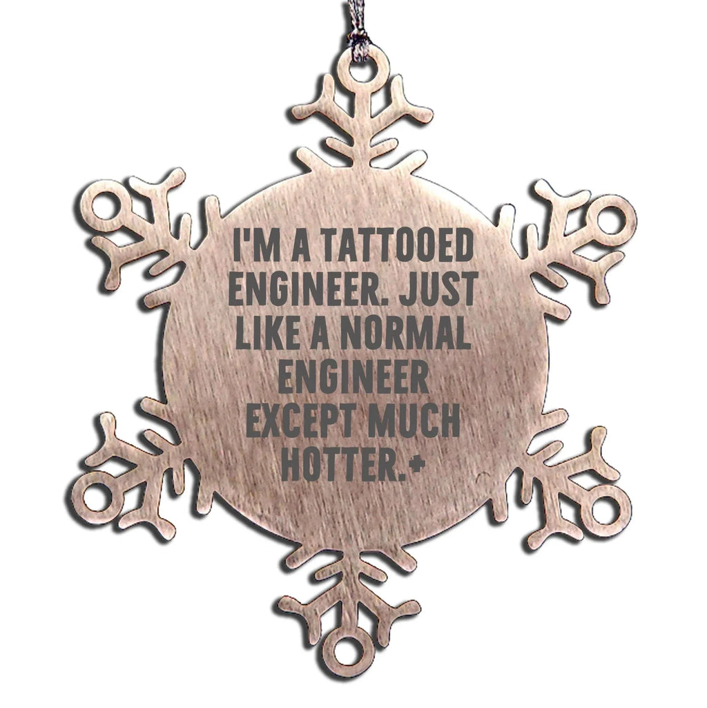 Engineer Gifts from Friends, Funny Snowflake Ornament, Christmas Unique Presents for Men or Women Engineers
