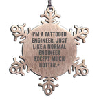 Engineer Gifts from Friends, Funny Snowflake Ornament, Christmas Unique Presents for Men or Women Engineers