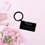 To My Girlfriend Engraved Keychain, Sentimental Birthday Christmas Valentine Unique Gifts Behind you, all your memories, before you, all your dreams, around you, all who love you, within you, all you need