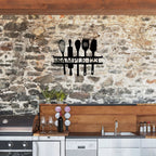 Personalized Kitchen Metal Sign Custom Family Name Wall Art Baking Utensil Decor Farmhouse Kitchen Sign Cooking Gift Idea