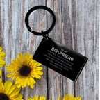 Girlfriend Gifts, To My Girlfriend Remember, you will never lose. You will either WIN or LEARN, Keepsake Keychain For Girlfriend Engraved, Birthday Christmas Gifts Ideas For Girlfriend X-mas Gifts