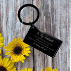 Husband Christmas Perfect Gifts, Husband Keychain, Motivational Husband Engraved Gifts, Birthday Gifts For Husband, To My Husband Life is learning to dance in the rain, . I'm always with you