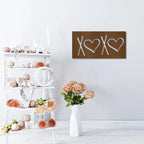 XOXO Hugs and Kisses Indoor Outdoor Steel Wall Sign