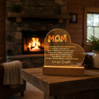 Mom Personalized Heart-Shaped Acrylic Plaque Gift from Daughter | First Friend, Best Friend, Forever Friend