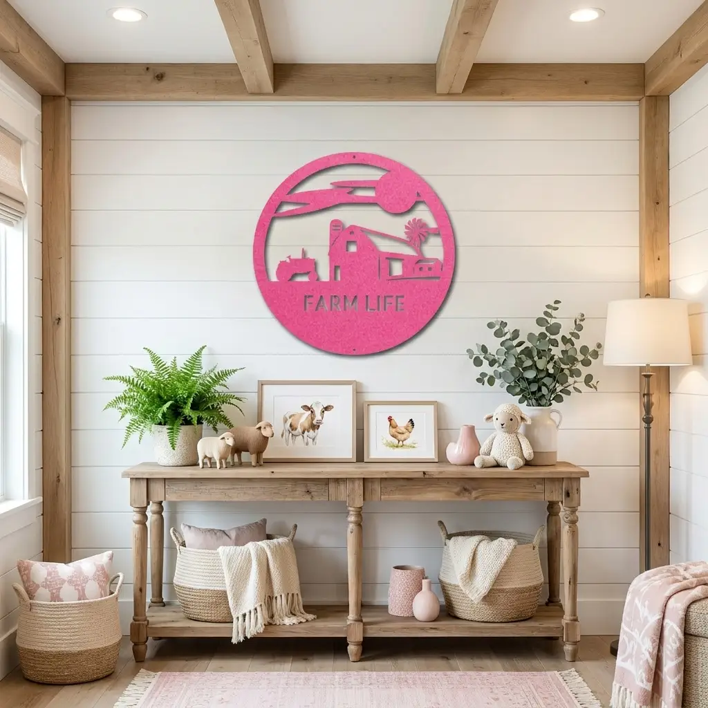 Personalized Farm Life Metal Sign – Custom Farm Name Sign – Rustic Farmhouse Wall Decor – Barn & Ranch Metal Art
