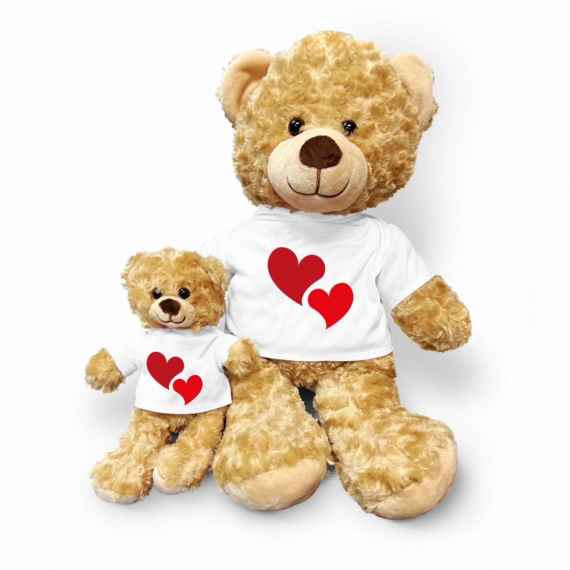 Hearts of Love - Plush Lamb, Panda, or Teddy Bear with Tee Shirt Romantic Gift for Sweetheart