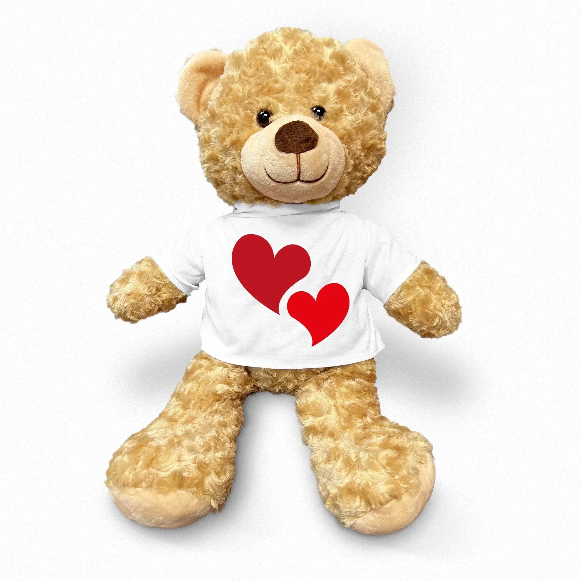 Hearts of Love - Plush Lamb, Panda, or Teddy Bear with Tee Shirt Romantic Gift for Sweetheart