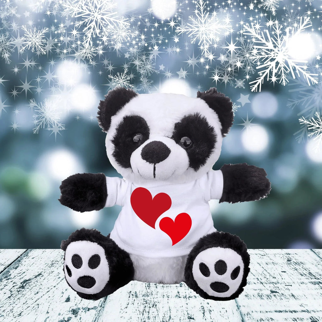 Hearts of Love - Plush Lamb, Panda, or Teddy Bear with Tee Shirt Romantic Gift for Sweetheart