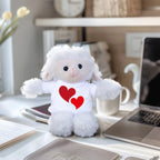 Hearts of Love - Plush Lamb, Panda, or Teddy Bear with Tee Shirt Romantic Gift for Sweetheart