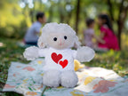 Hearts of Love - Plush Lamb, Panda, or Teddy Bear with Tee Shirt Romantic Gift for Sweetheart