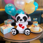 Hearts of Love - Plush Lamb, Panda, or Teddy Bear with Tee Shirt Romantic Gift for Sweetheart