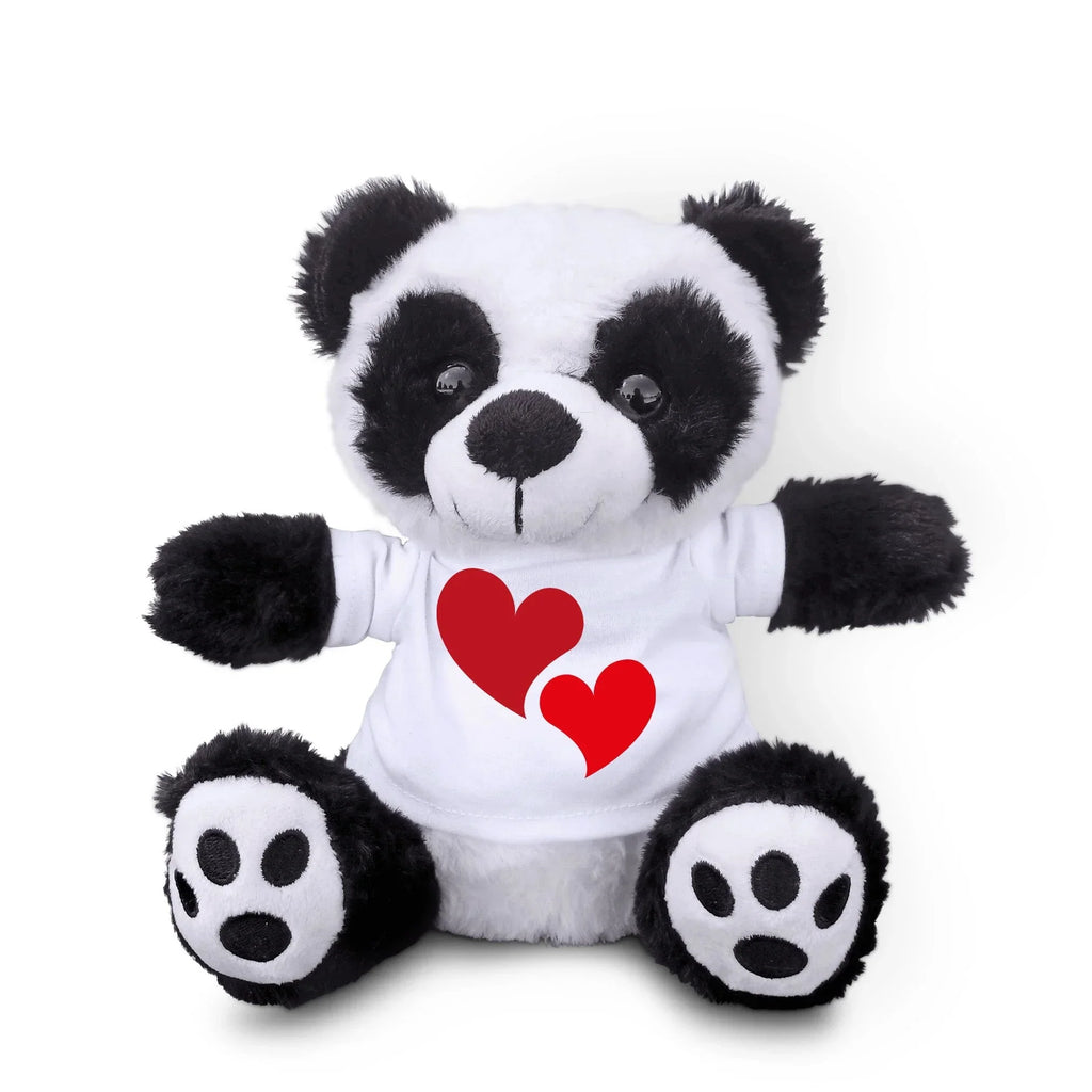 Hearts of Love - Plush Lamb, Panda, or Teddy Bear with Tee Shirt Romantic Gift for Sweetheart