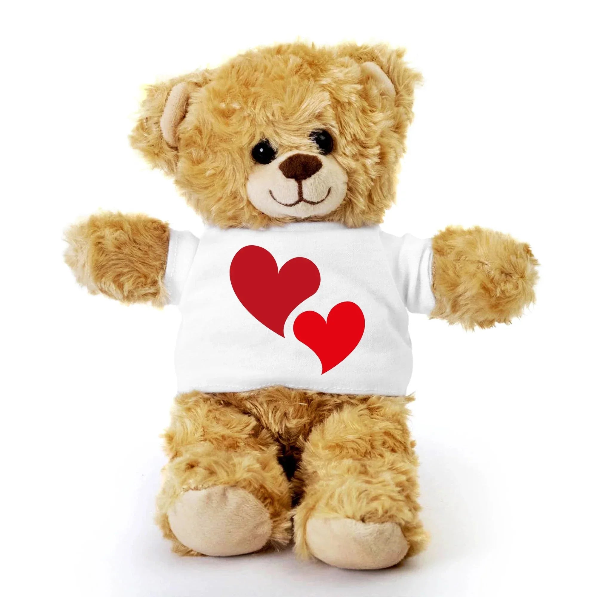 Hearts of Love - Plush Lamb, Panda, or Teddy Bear with Tee Shirt Romantic Gift for Sweetheart