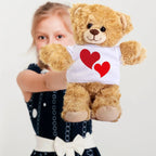 Hearts of Love - Plush Lamb, Panda, or Teddy Bear with Tee Shirt Romantic Gift for Sweetheart