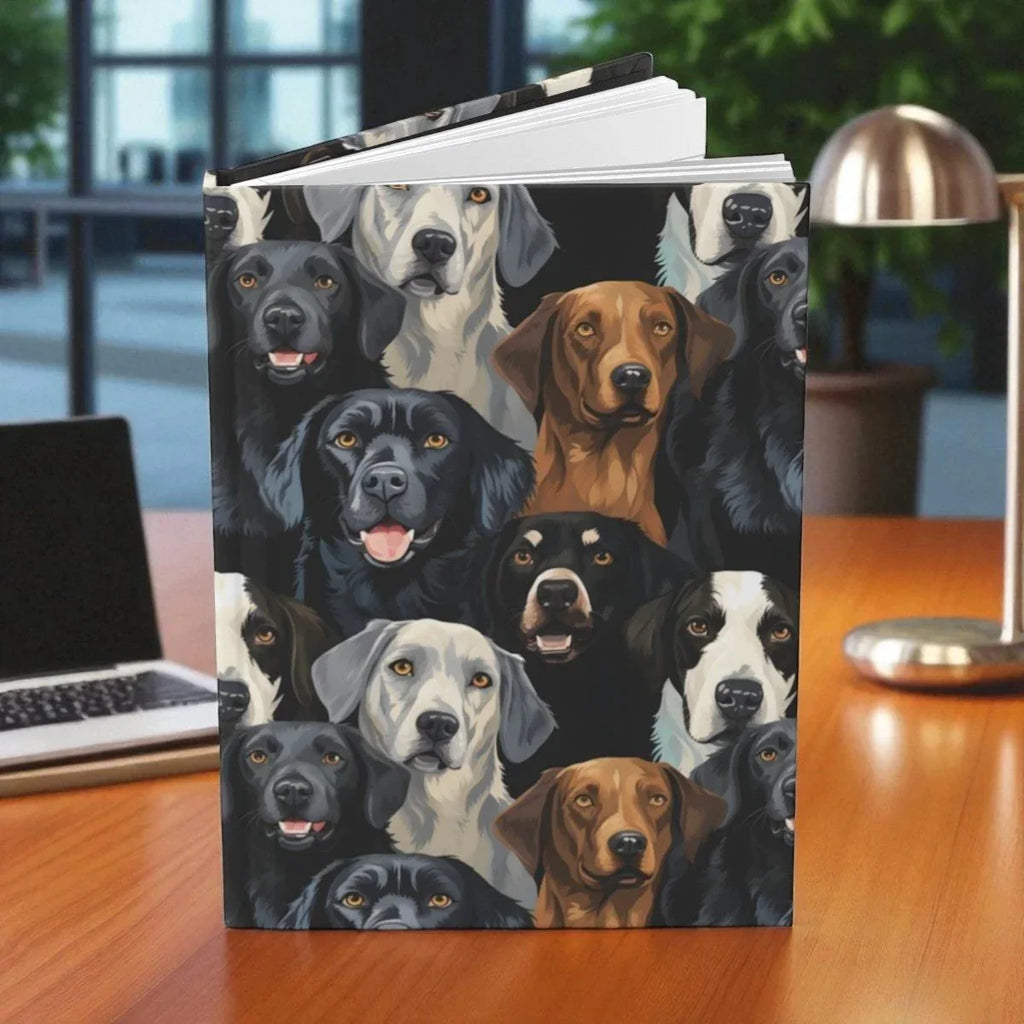 Dog Lover's Hardcover Journal, Pet Memorial Notebook, Animal Care Planner, Dog Training Log, Gift for Dog Parents