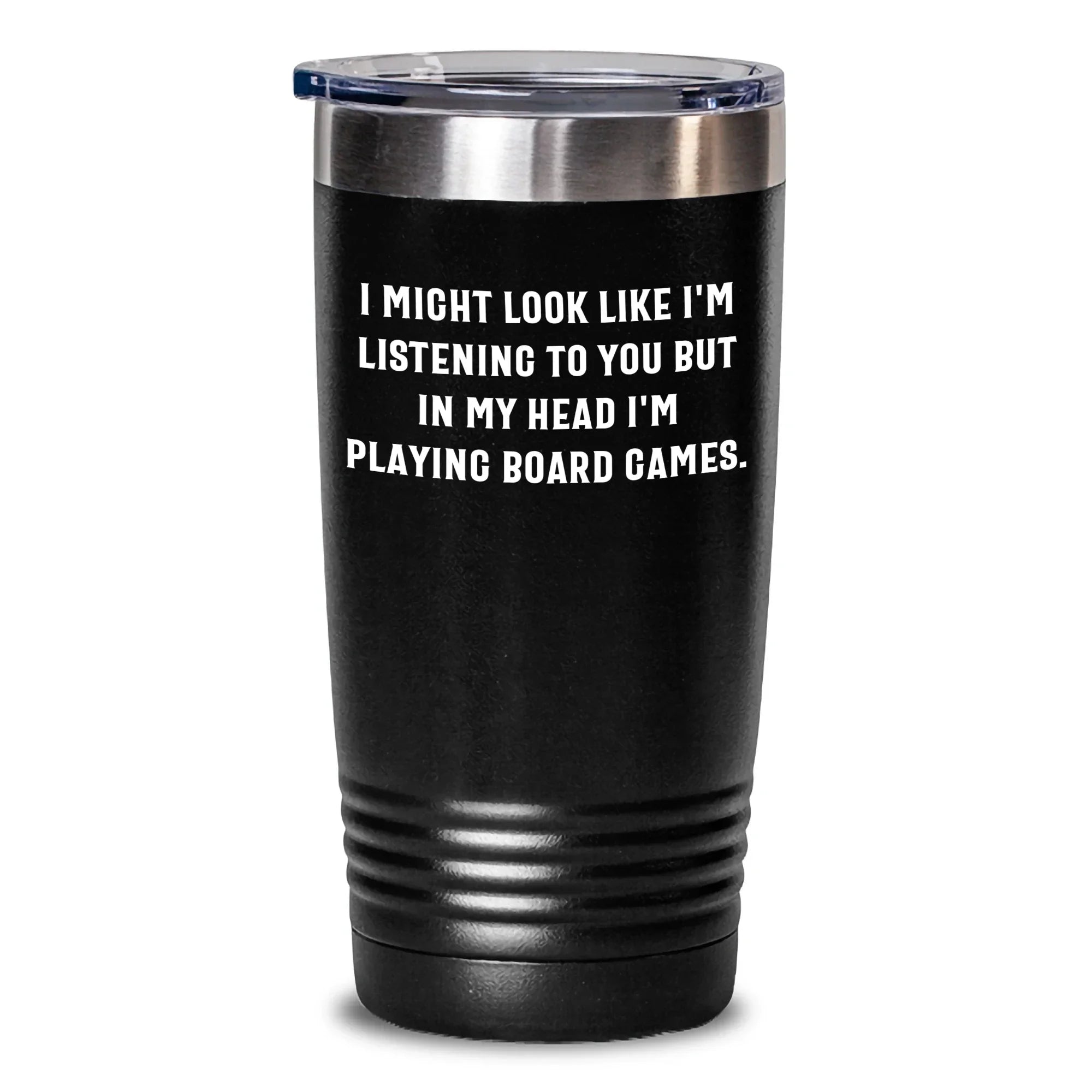 Funny Board Games Humor Gifts for Men, 'I Might Look Like I'm Listening To You But In My Head I'm Playing Board Games' Tumbler, Father's Day Unique Gifts from Friends or Family