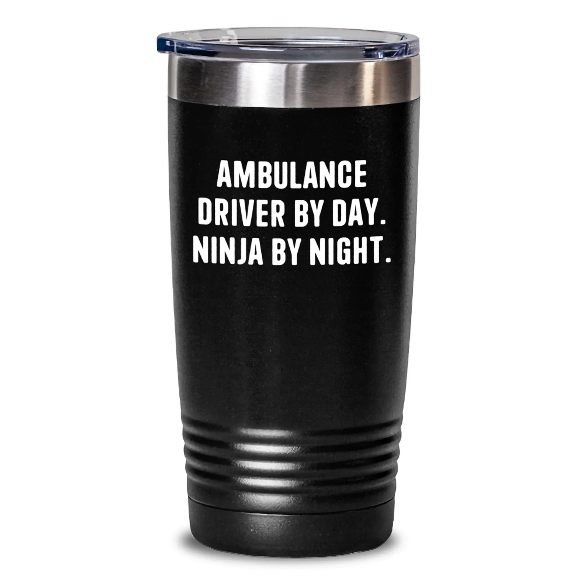 Ambulance Driver Tumbler Gifts from Friends Funny Quote for Ambulance Driver Men, Ambulance Driver By Day. Ninja By Night., Christmas Unique Gifts