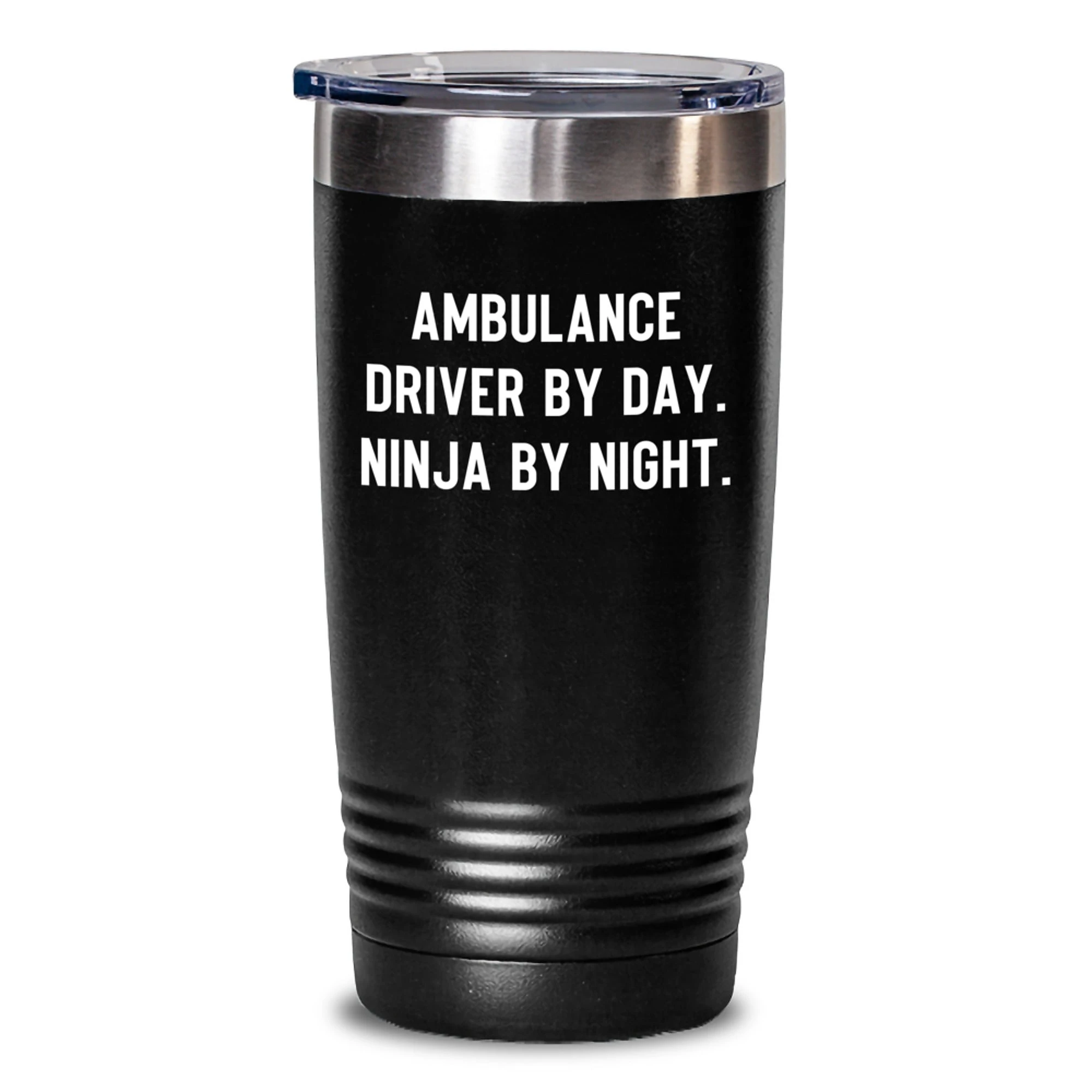 Ambulance Driver Gifts for Valentine's - Funny Tumbler - Ambulance Driver By Day Ninja By Night - Gifts from Friends to Ambulance Driver