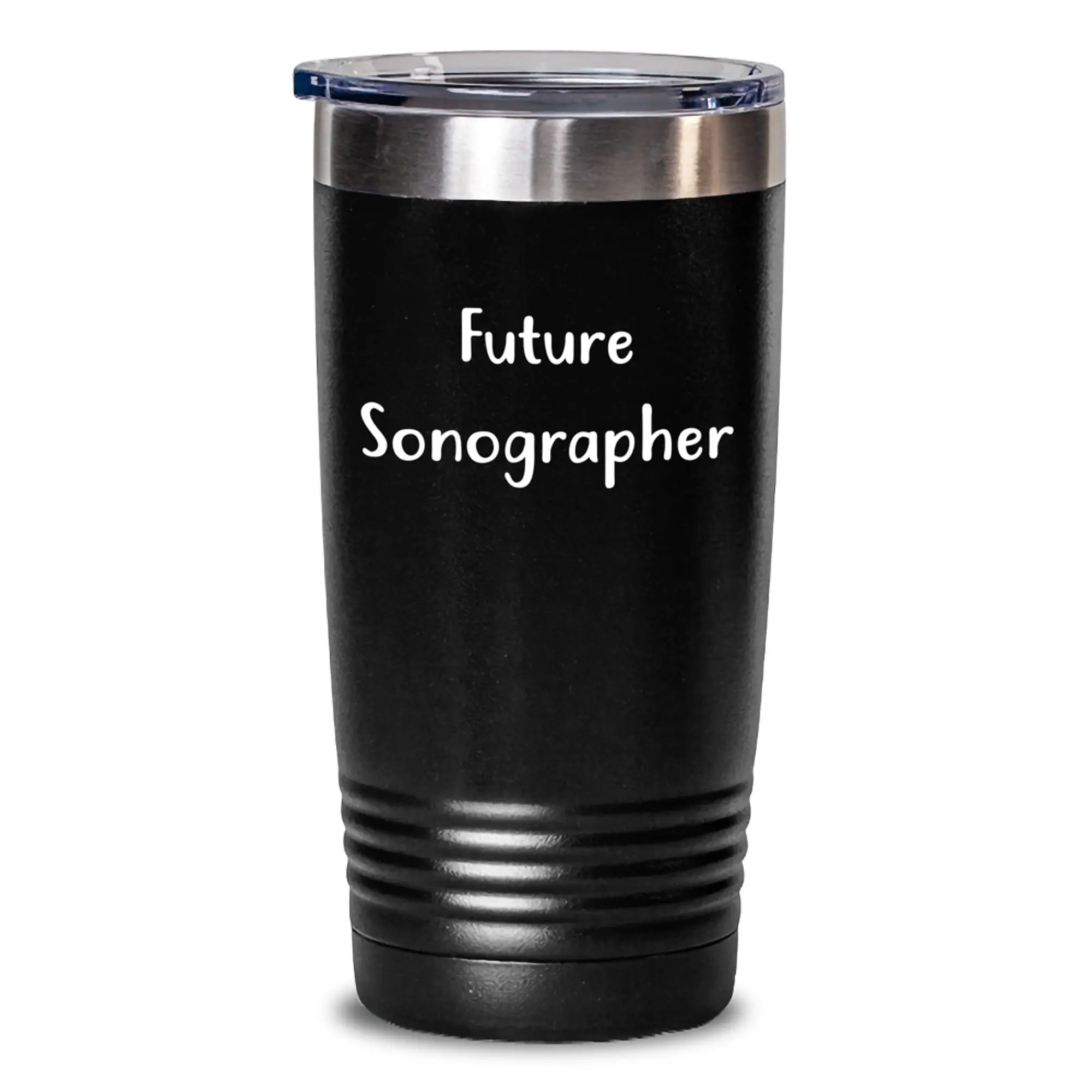 Funny Sonographer Gifts from Friends for Sonographer, Future Sonographer Birthday Unique Tumbler, Stainless Steel Powder Coated 20oz or 30oz Vacuum Insulated Tumbler with Lid - Main
