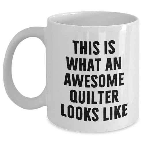 Spring Pet Products This Awesome Quilter Looks Like a Rockstar White Coffee Mug Gifts for Quilters - Quilter Humor - Inspirational Quote for Quilters - Gifts from Mom to Daughter on Christmas - Mallard Moon Gift Shop