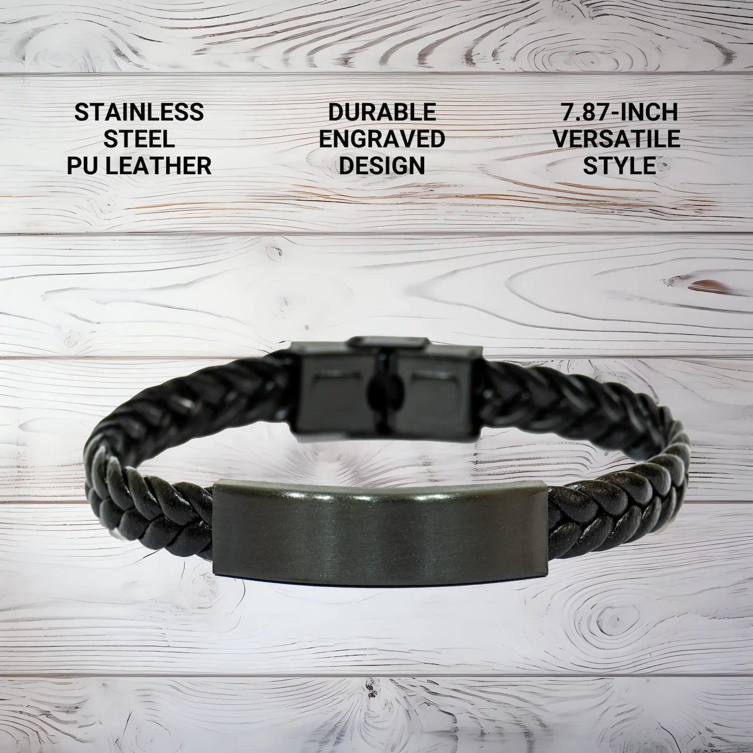 Funny Millwright Gifts - 'I'm A Millwright. My Level Of Sarcasm Depends On Your Level Of Stupidity.' Interlaced Leather Bracelet, Unique Mother's Day Presents for Men from Friends or Family