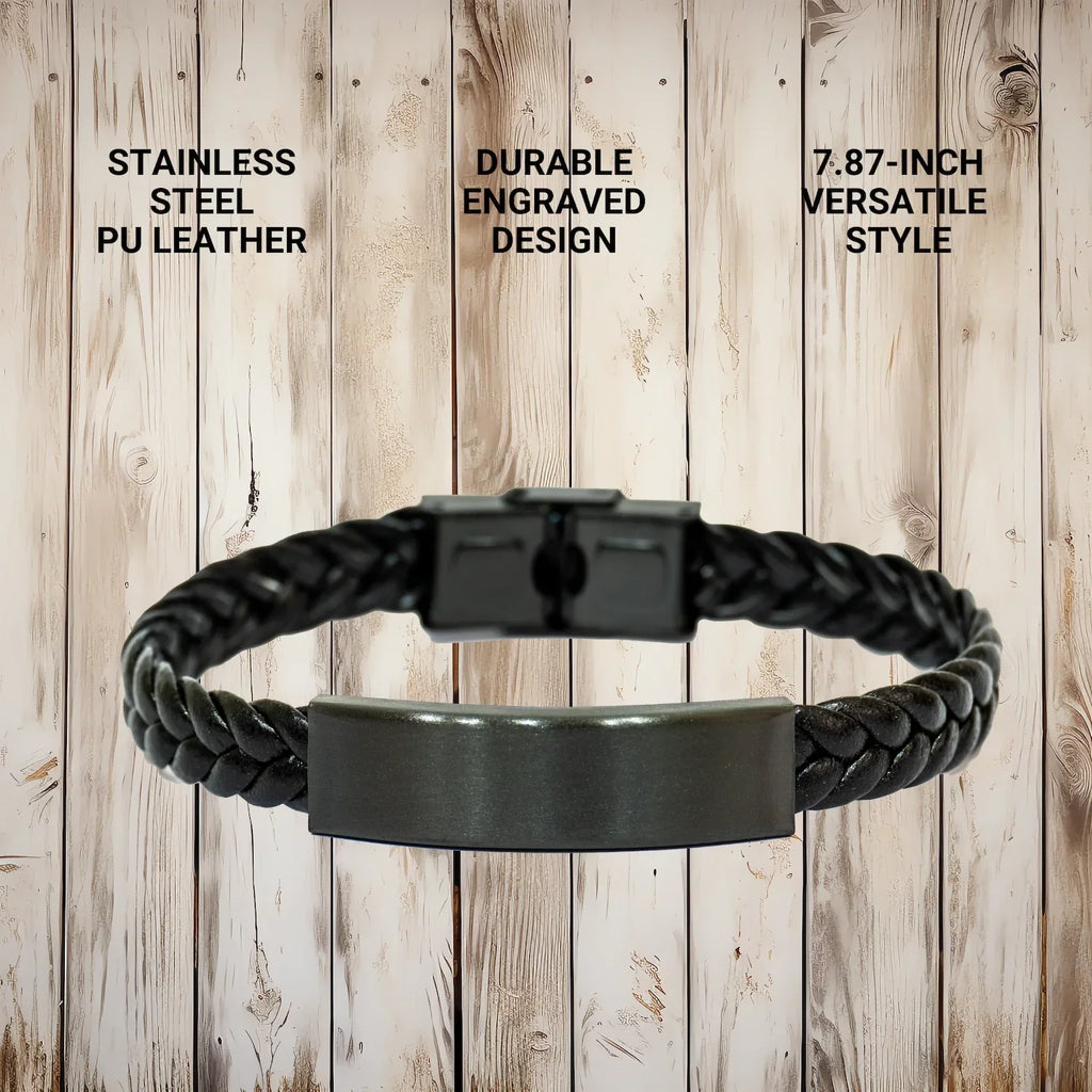 Athletic Trainer Gift, Interlaced Leather Bracelet, Mother's Day, Not Perfect But I'm An Athletic Trainer, Funny Quote