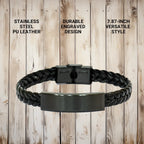 Athletic Trainer Gift, Interlaced Leather Bracelet, Mother's Day, Not Perfect But I'm An Athletic Trainer, Funny Quote