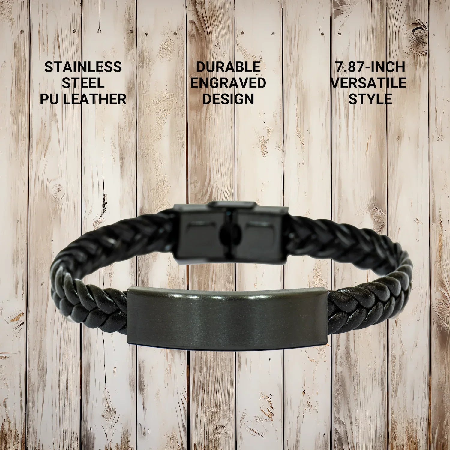 Funny Millwright Gifts - 'I'm A Millwright. My Level Of Sarcasm Depends On Your Level Of Stupidity.' Interlaced Leather Bracelet, Unique Mother's Day Presents for Men from Friends or Family