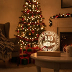 Dad – The Man. The Myth. The Bad Influence.™ Acrylic LED Plaque | Funny Father’s Day Gift with Fist Bump Design