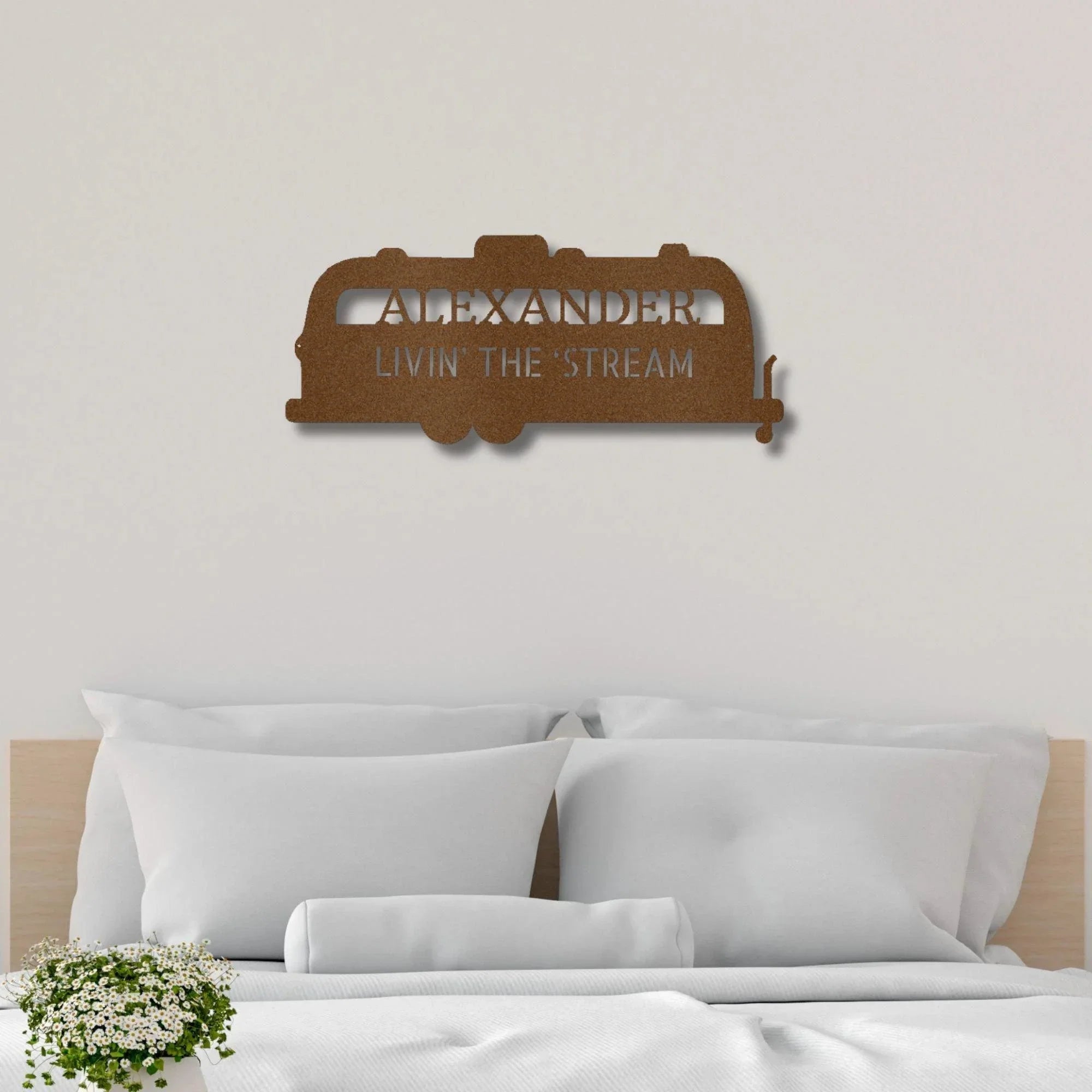 Airstream RV Custom Text Monogram Wall Sign Metal Art