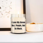 Devon Rex Cat Lover's 9oz Vanilla Soy Candle, Funny Quote Gifts from Men to Women Friends Family on Valentine's, Unique Devon Rex Cat Gifts