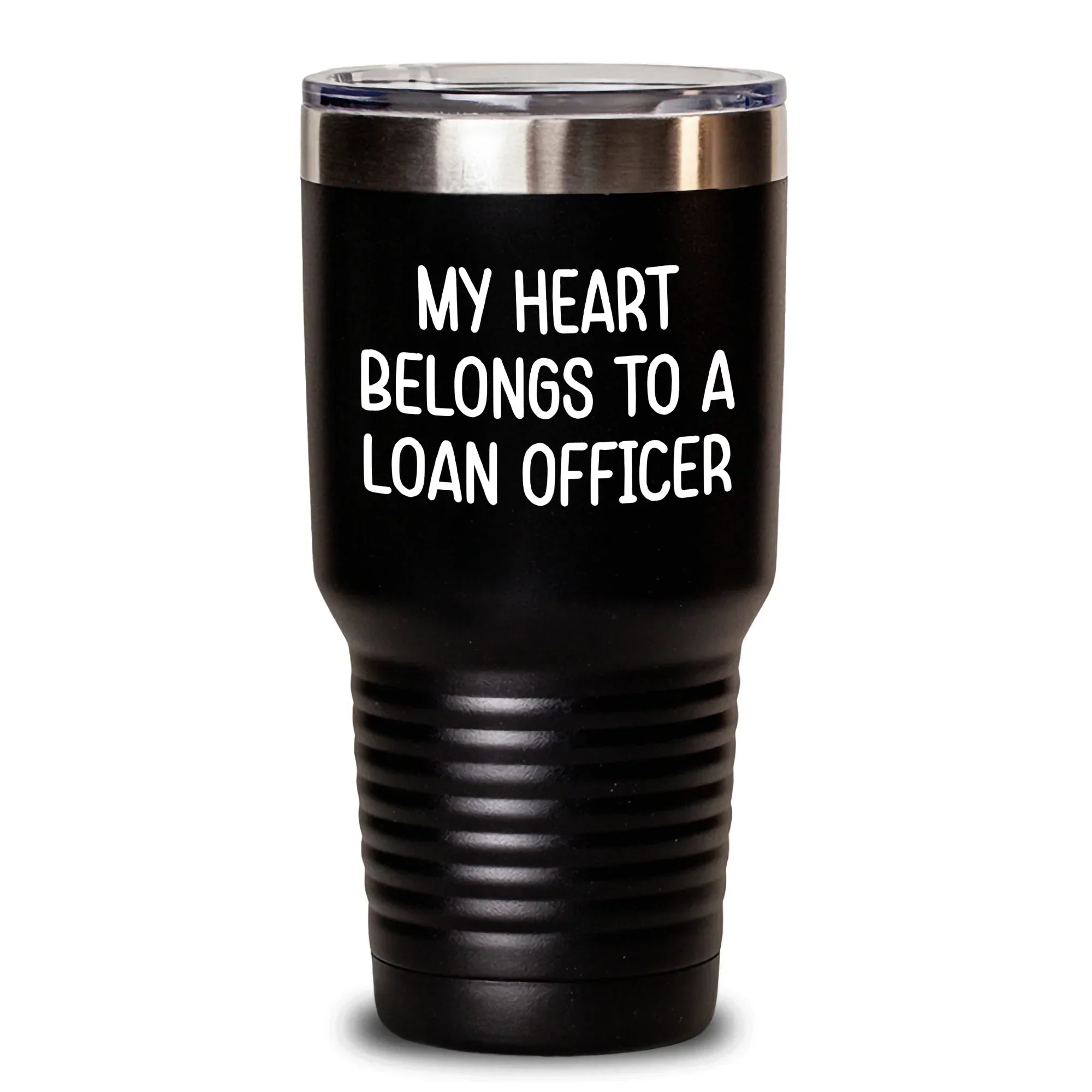 Funny Loan Officer Gifts: 'My Heart Belongs To A Loan Officer' Tumbler, Gifts from Friends to Loan Officer, Graduation Unique Gifts