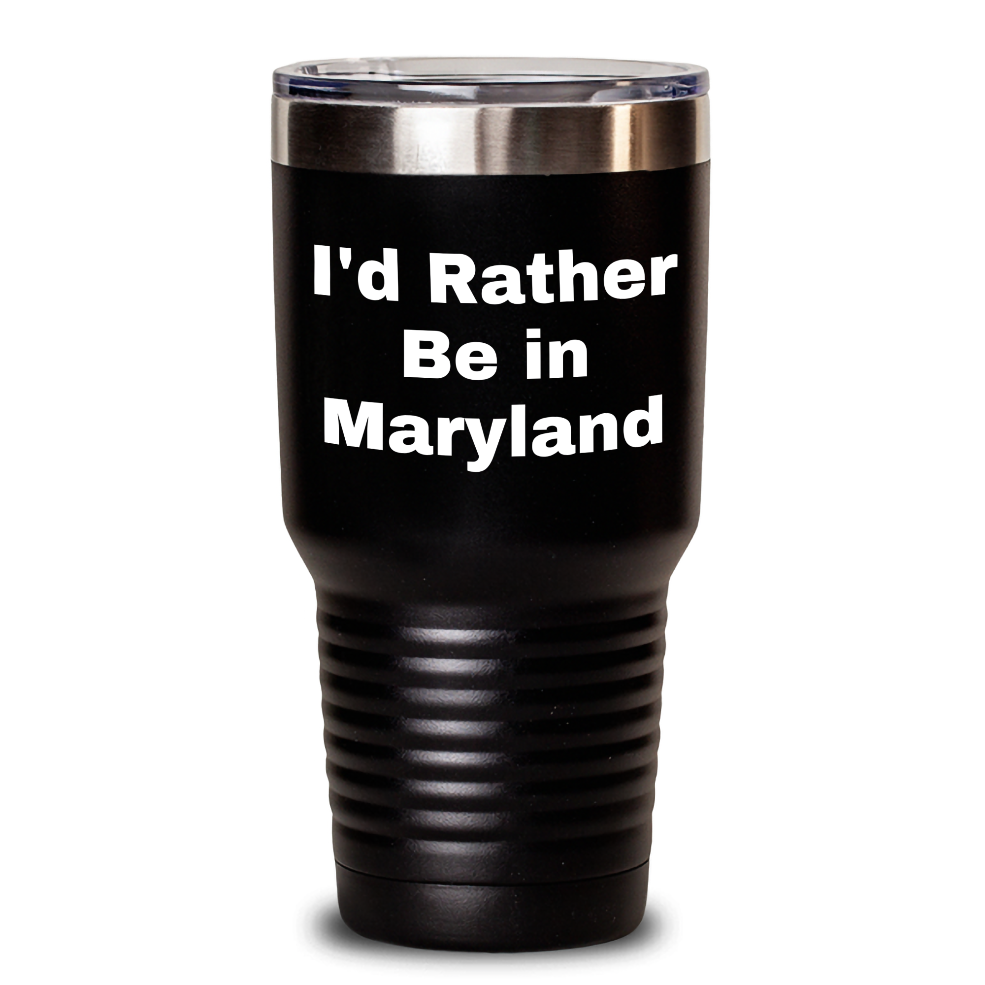 Maryland Lovers' Funny Gifts from Friends and Family for Dad's Special Day - I'd Rather Be In Maryland Tumbler, Vacuum Insulated, 20oz or 30oz Capacity - Main