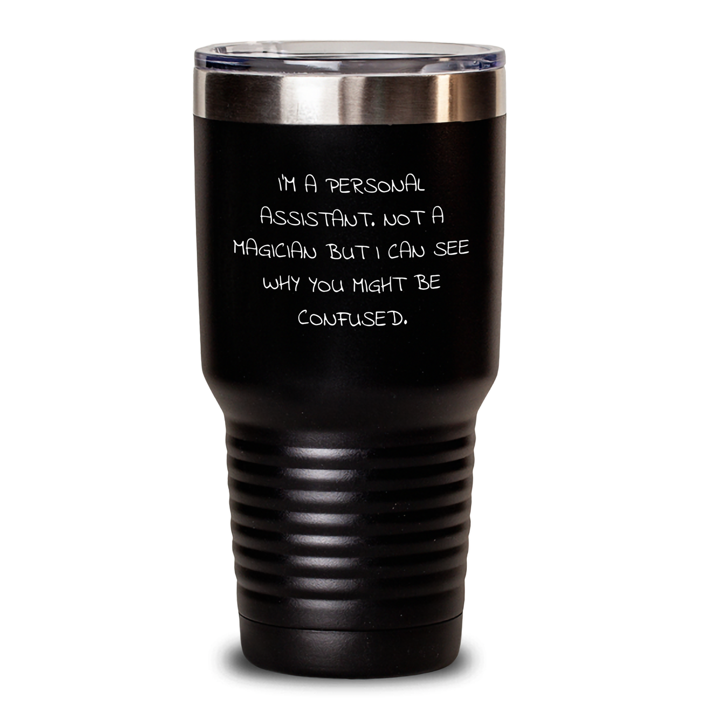 Personal Assistant Humor Gifts from Friends to Men, Funny Quote Tumbler for Hot Drinks, Father's Day Unique Gifts for Dad's Assistant - Main