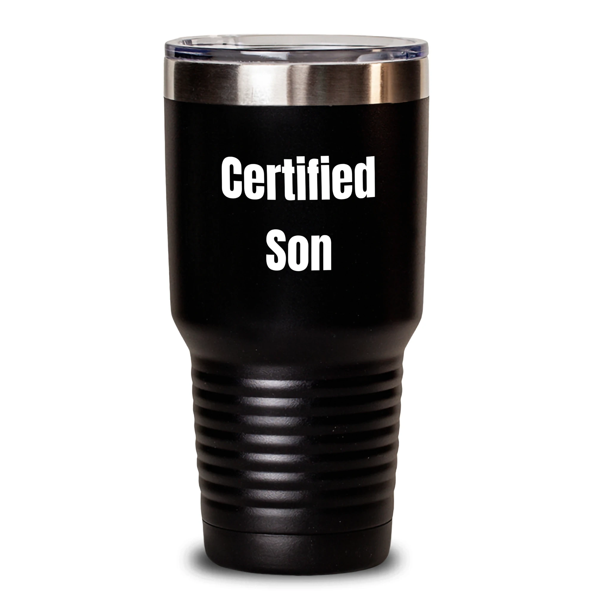 Funny Son Gifts from Men to Son, Son Tumbler for Hot and Cold Drinks, Certified Son Quote - Unique Gifts for Father's Day