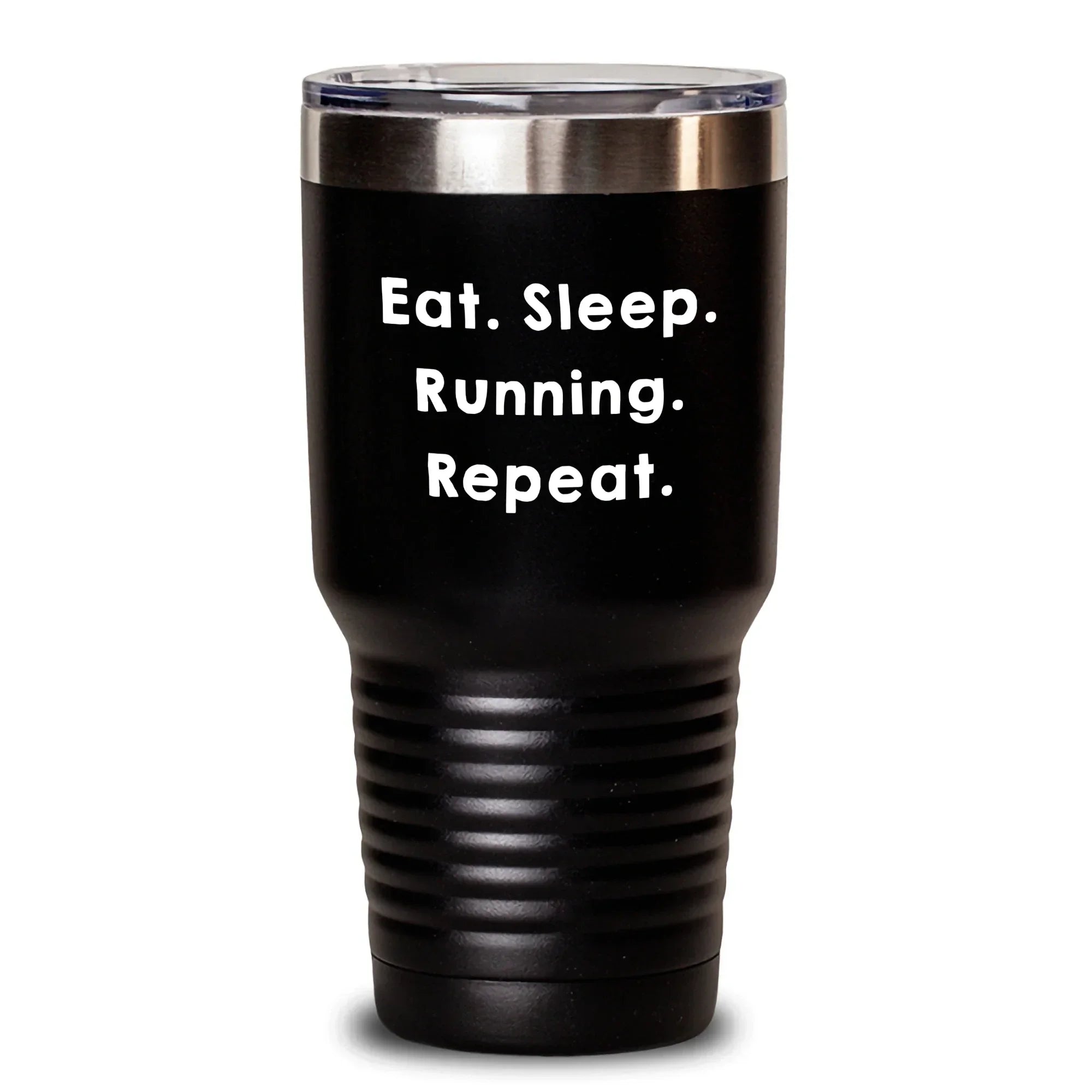 Funny Running Gifts from Friends for Men - Eat. Sleep. Running. Repeat. Tumbler, 20oz or 30oz Capacity